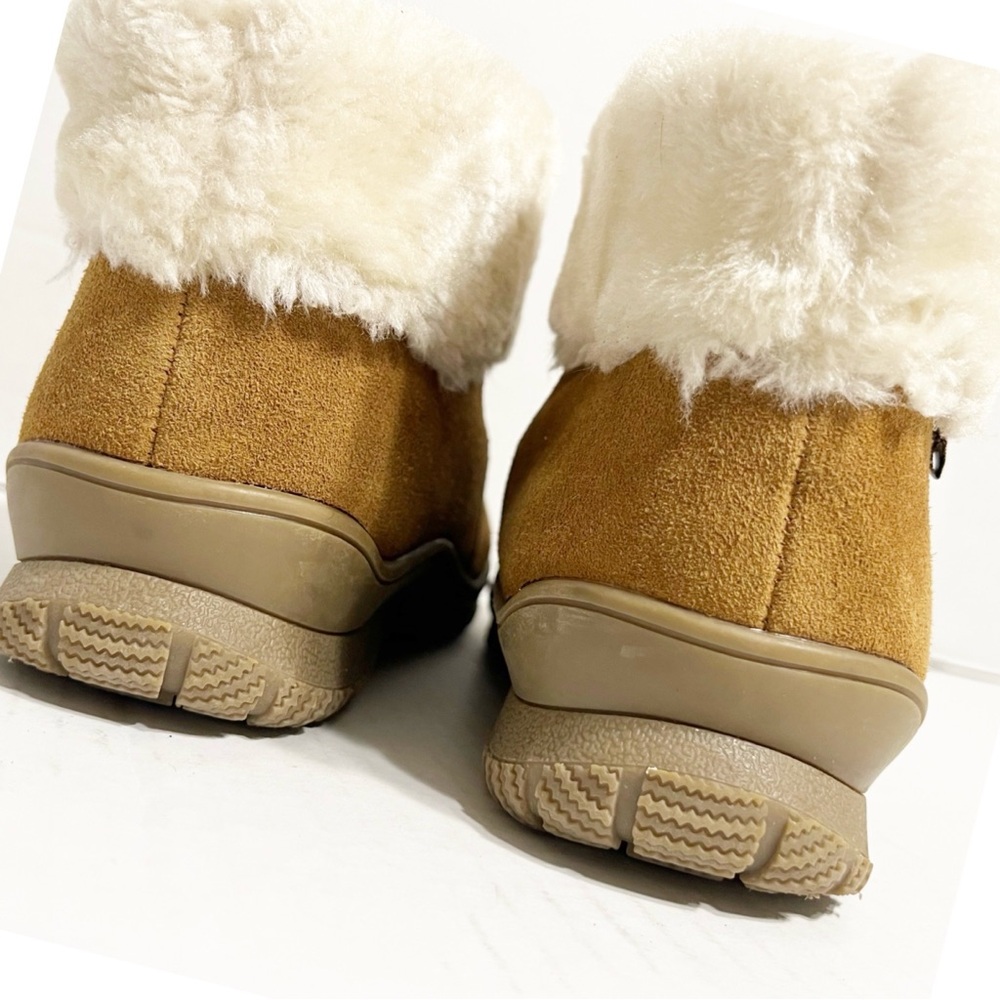 Minnetonka Leather Genuine Suede Lined Sherpa Lined Water Resistant Ankle Winter - Picture 4 of 11